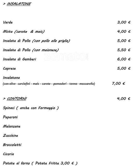 Menu di Mangiarte 