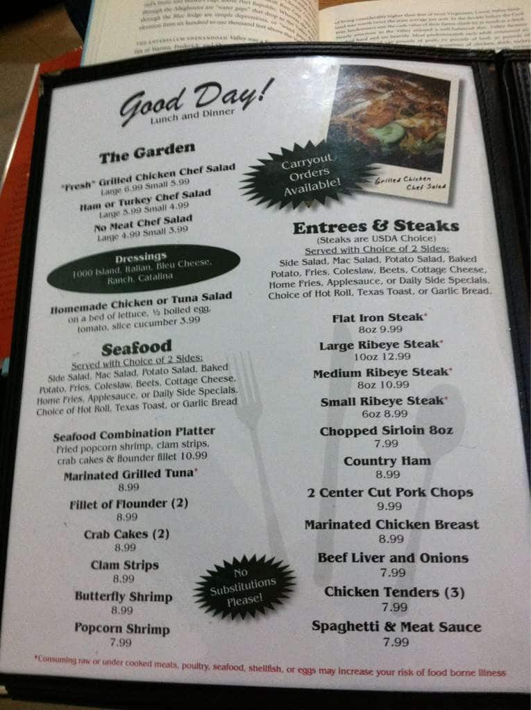 Hub Restaurant Menu, Menu for Hub Restaurant, Rocky Mount, Roanoke