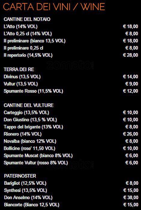 Menu di Al Brigante Crocco 