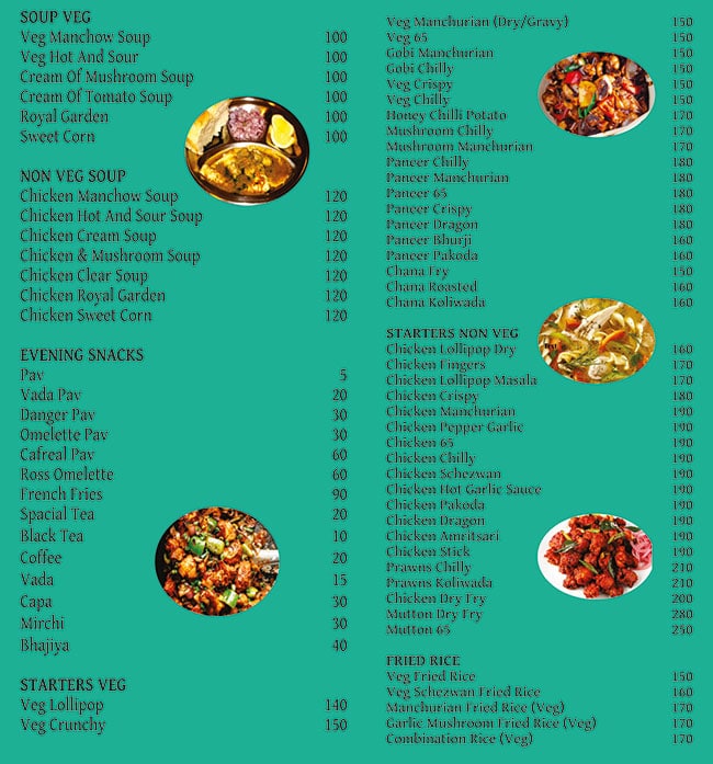 Menu at Agrawal's Food Corner, Dona Paula