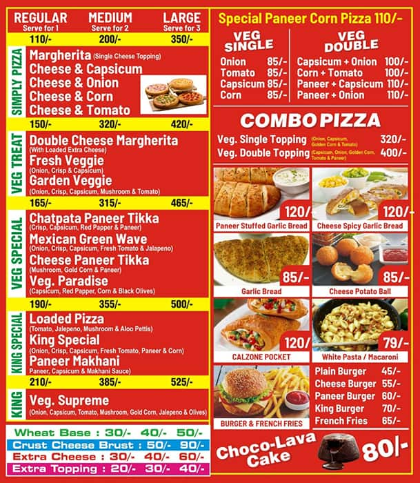 Menu of Lavanya Pizza, Uttam Nagar, New Delhi