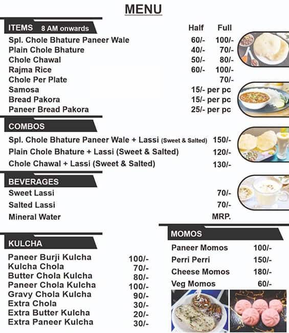 Menu of Lucky's Kitchen, Vasant Kunj, New Delhi