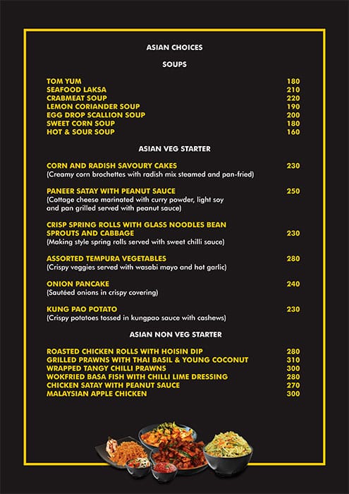 Soul Restaurant & Bar menu