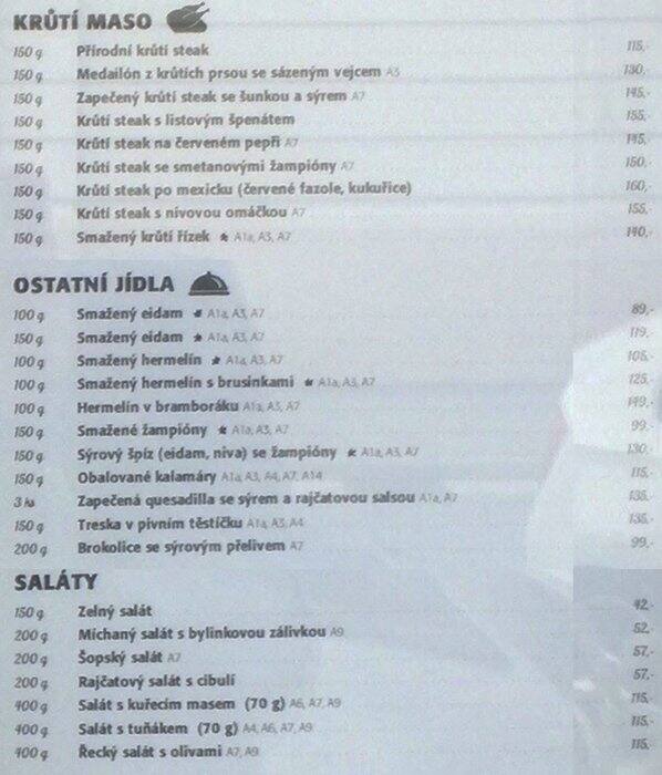 Carta de Marol Restaurant