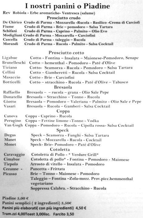 Menu di Rev Cafè 