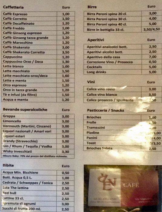 Menu di Rev Cafè 
