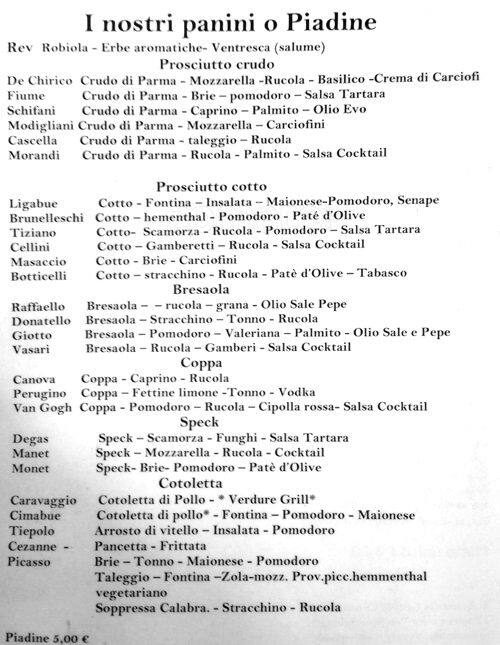 Menu di Rev Cafè 