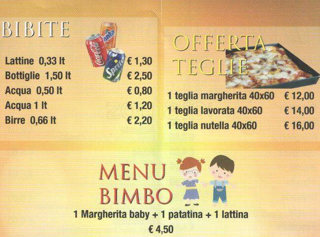 Menu di Pizzeria Er Gladiatore 