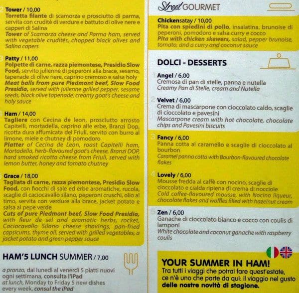 Menu di Ham Holy Burger 