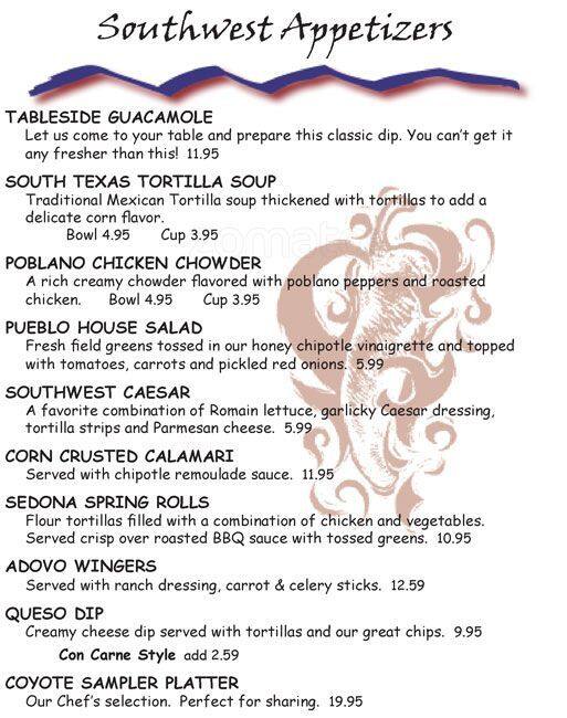 Canyon Cafe Menu, Menu for Canyon Cafe, Downtown, Phoenix Urbanspoon