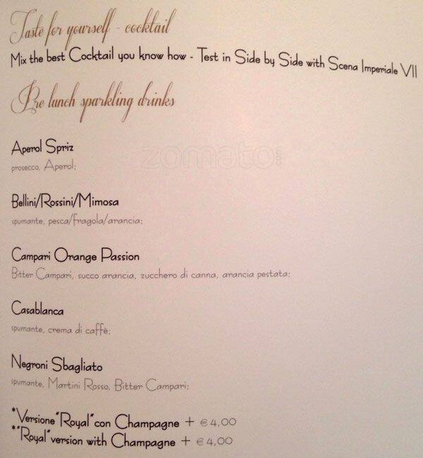 Menu di Scena Imperiale VII 