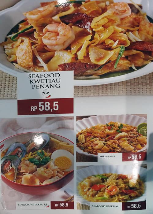 Menu at Rice Bowl Indonesia restaurant, Tangerang
