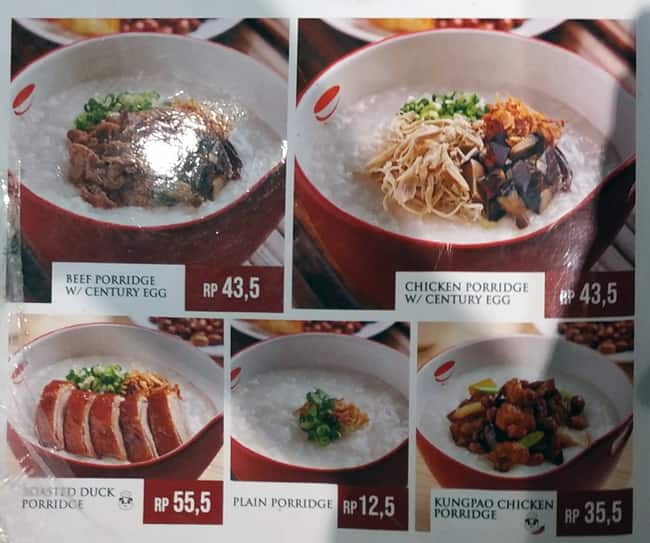 Menu at Rice Bowl Indonesia restaurant, Tangerang