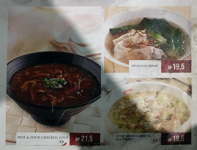 Menu at Rice Bowl Indonesia restaurant, Tangerang