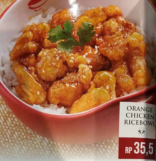 Menu at Rice Bowl Indonesia restaurant, Tangerang
