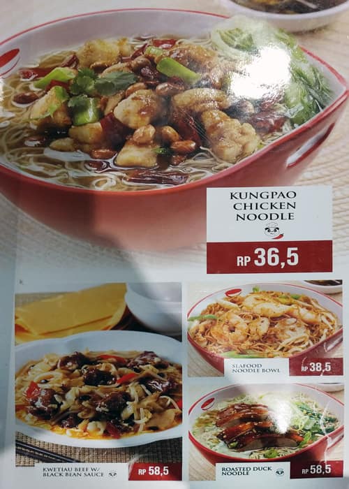 Menu at Rice Bowl Indonesia restaurant, Tangerang