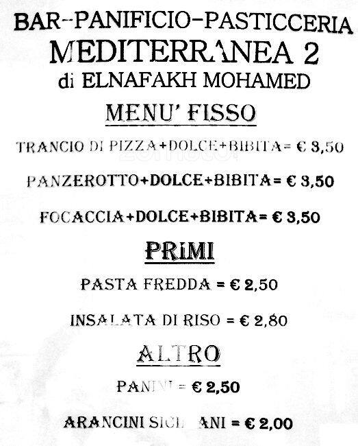 Menu di Panificio Mediterranea 1 