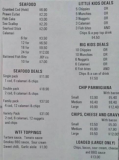 WTF menu