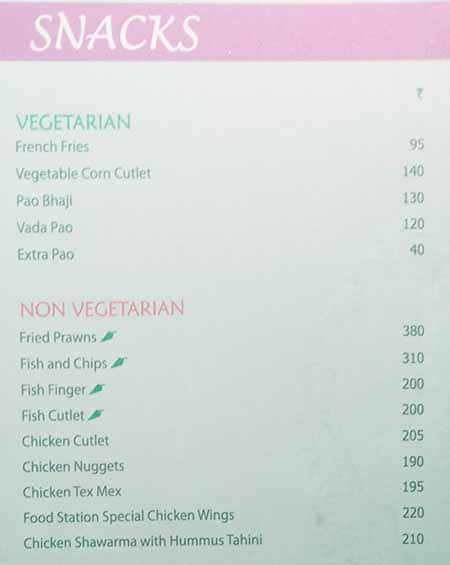 Chinese and Pizza Station menu