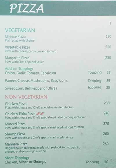 Chinese and Pizza Station menu
