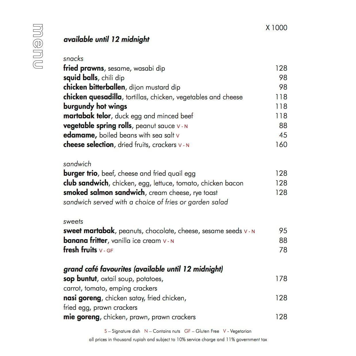 Burgundy Grand Hyatt Menu, Menu for Burgundy Grand Hyatt, Thamrin, Jakarta Zomato Indonesia