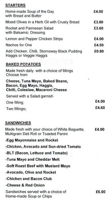 Lock 25 menu