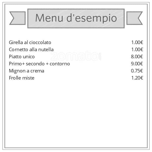Menu di La Creta 