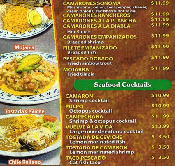 Taqueria Sonoma Menu Menu For Taqueria Sonoma Sonoma Sonoma
