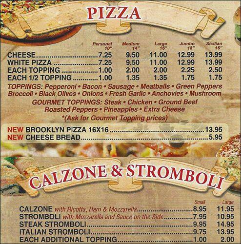 Menu at All Star Pizza pizzeria, Bensalem