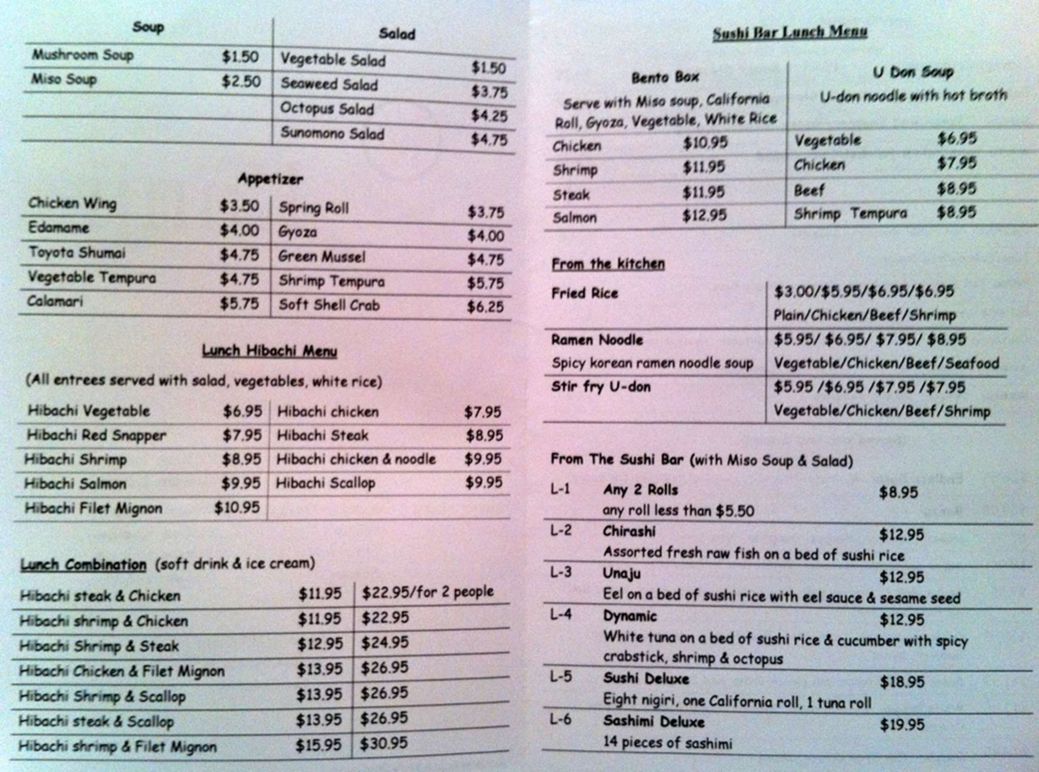 Menu At Kanji Steakhouse Heath