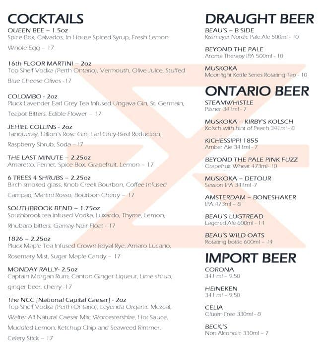 Copper Spirits and Sights Menu Urbanspoon/Zomato