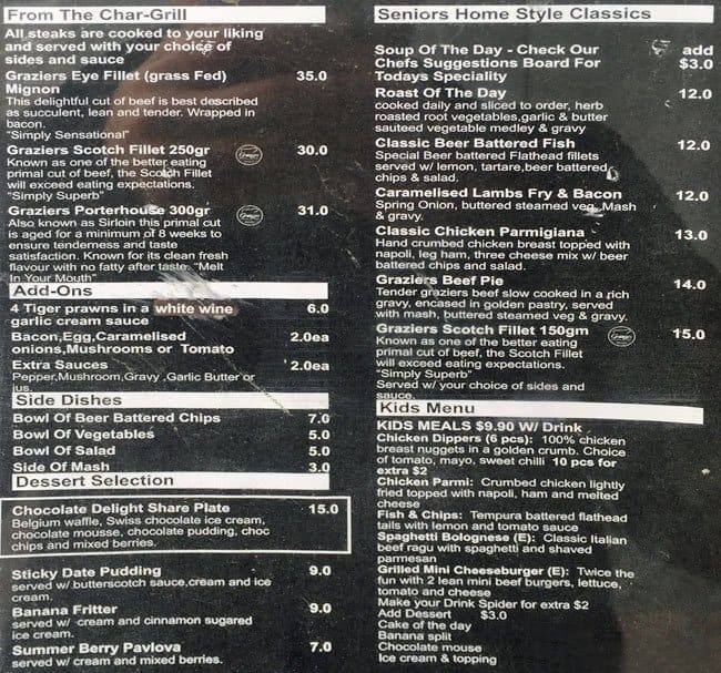 The Royal Hotel Menu Menu For The Royal Hotel Essendon Melbourne Urbanspoonzomato 2982