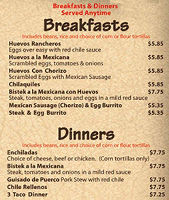 El Famous Burrito Menu Menu For El Famous Burrito Wheeling Chicago