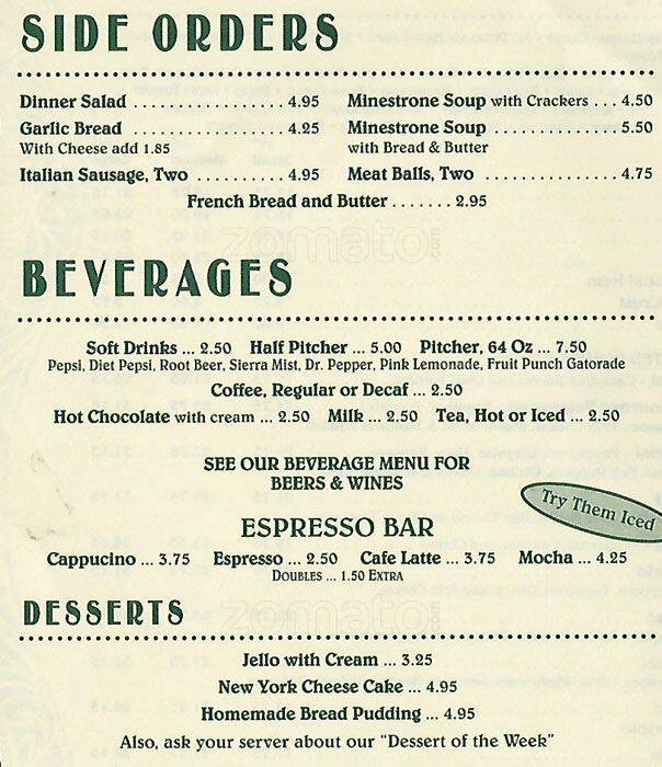 Menu at Gay Pizza Co pizzeria, Pleasanton