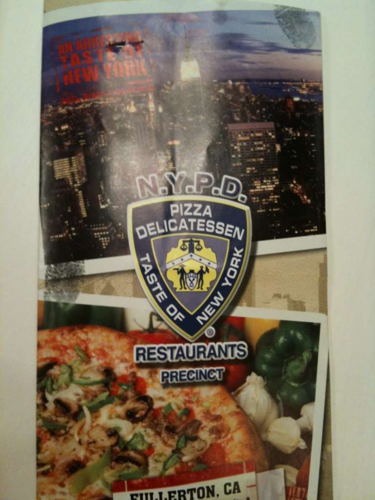 NYPD Pizza Menu, Menu for NYPD Pizza, Fullerton, Orange County