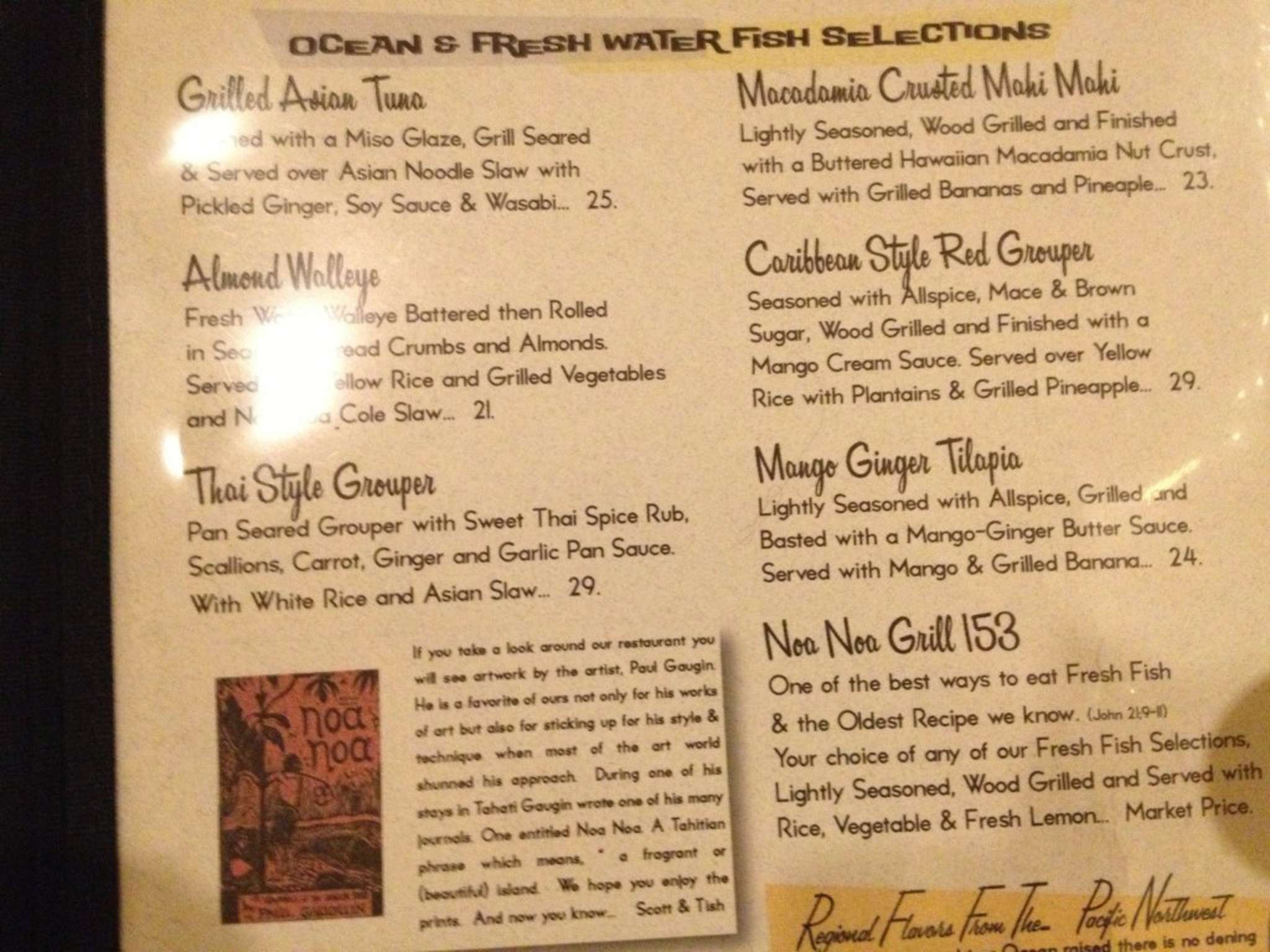Menu at Noa Noa Wood Grill & Sushi Bar, Warsaw