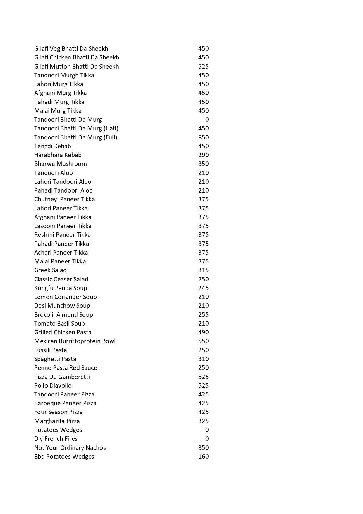 Menu at Hoppers Restrocafe & Sports Arena, Vadodara