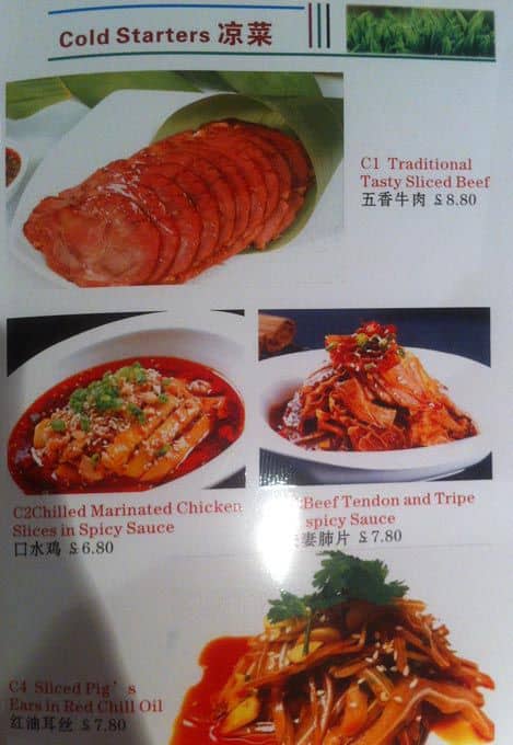Joy Luck menu