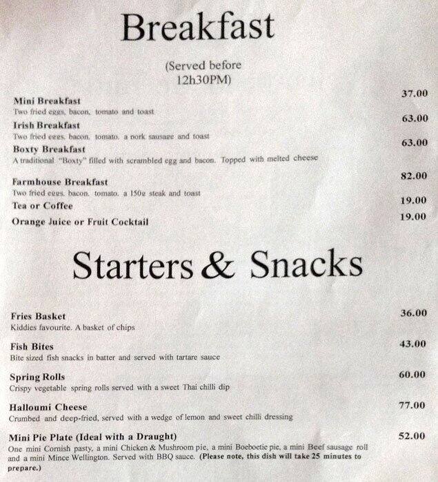 McGinty's Menu,Menú para McGinty's, Ferndale, Randburg Zomato SA