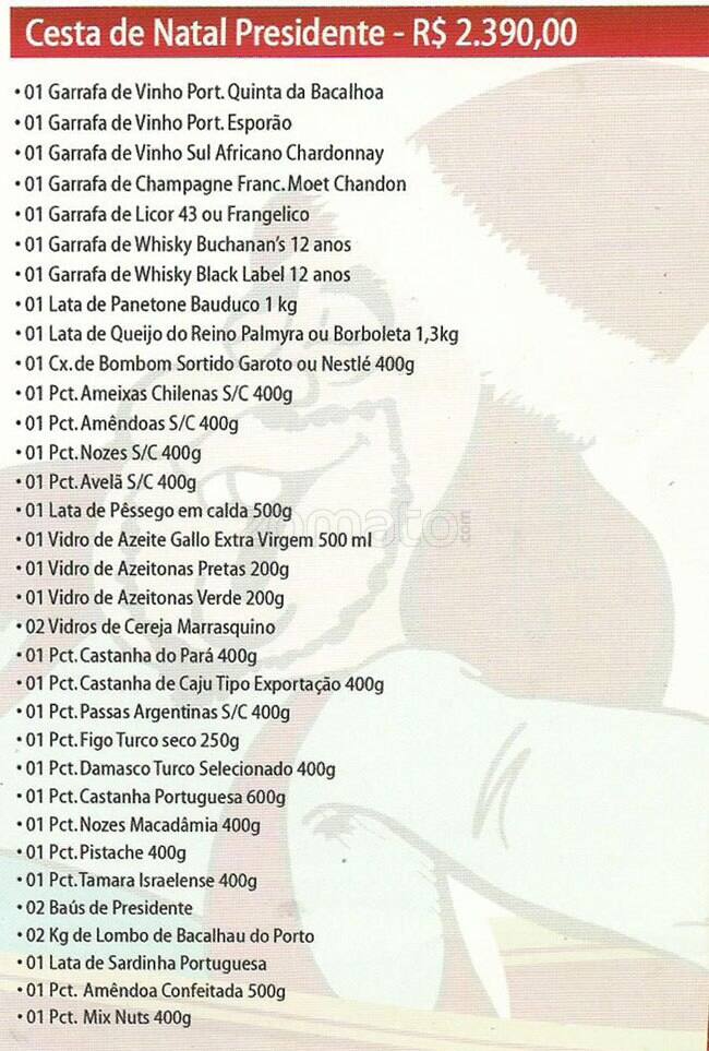 Casas Pedro cardápio