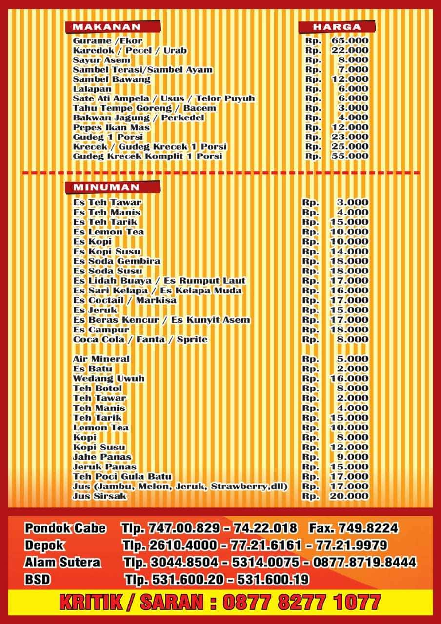 Soto Bu Tjondro Menu Menu Untuk Soto Bu Tjondro Pancoran Mas