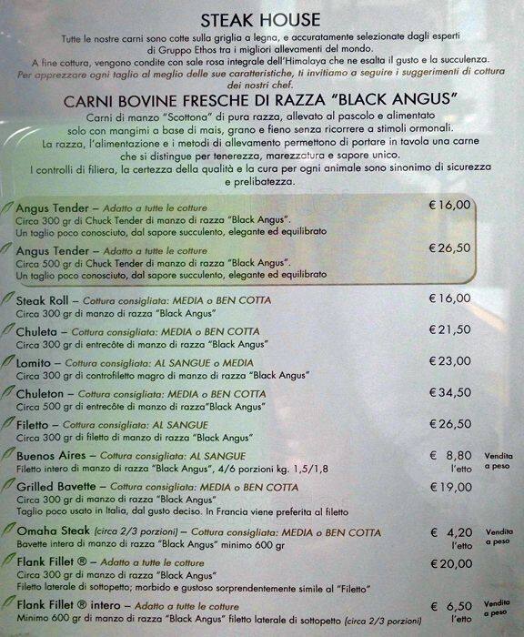 Menu di Grani & Braci 