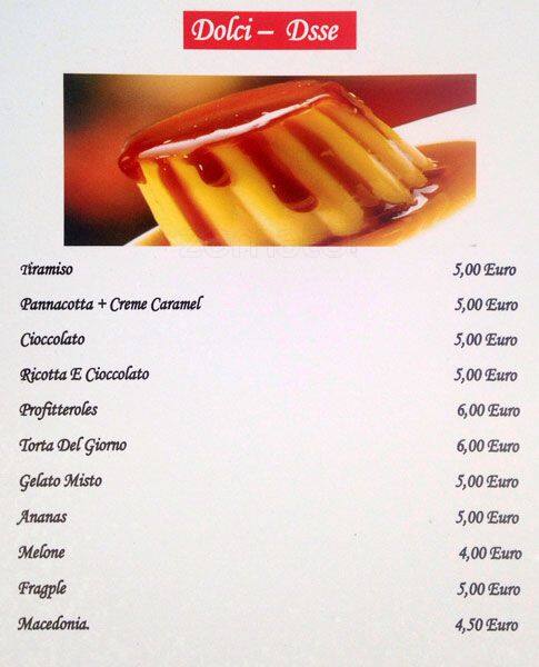 Menu di Degli Amici Miei Bar 