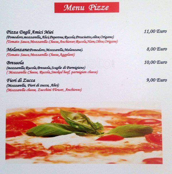 Menu di Degli Amici Miei Bar 