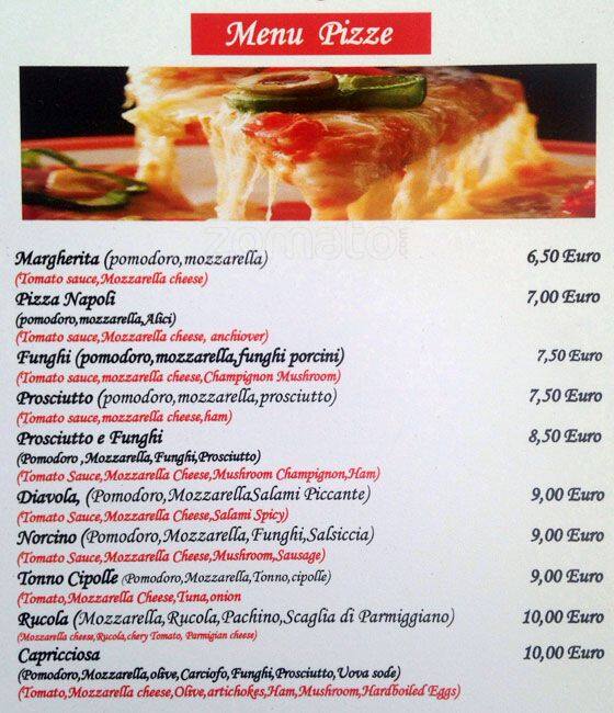 Menu di Degli Amici Miei Bar 