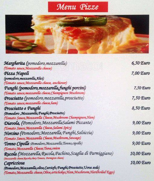 Menu di Degli Amici Miei Bar 