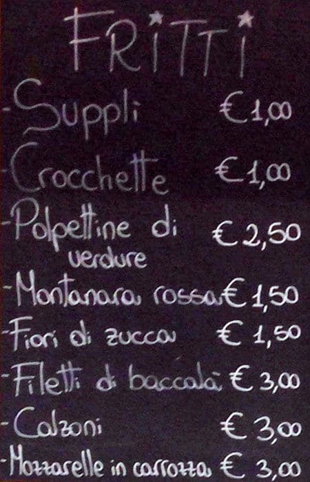 Menu di Da Mina 