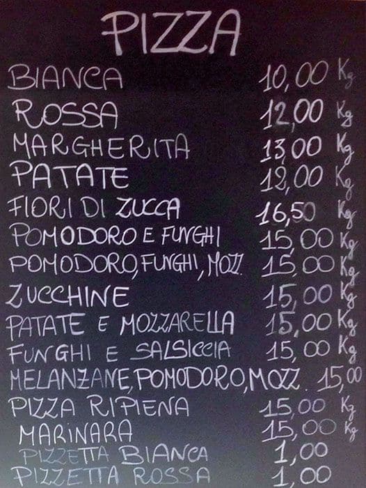 Menu di Da Mina 