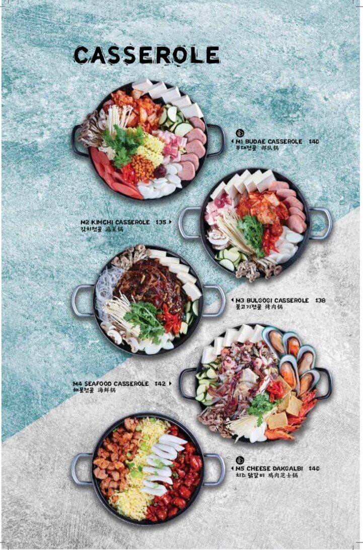 Menu at SOKO Korean Charcoal BBQ, Box Hill