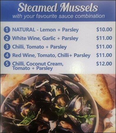 Saltwater menu